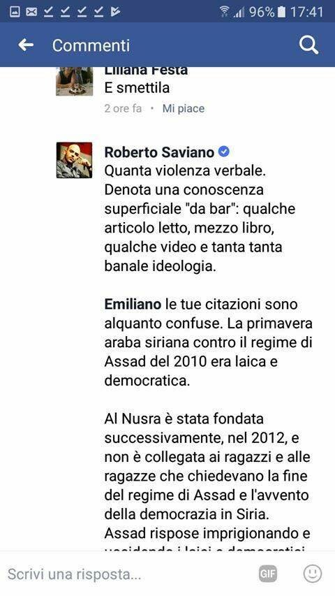 Le bugie di Roberto Saviano sulla Siria
